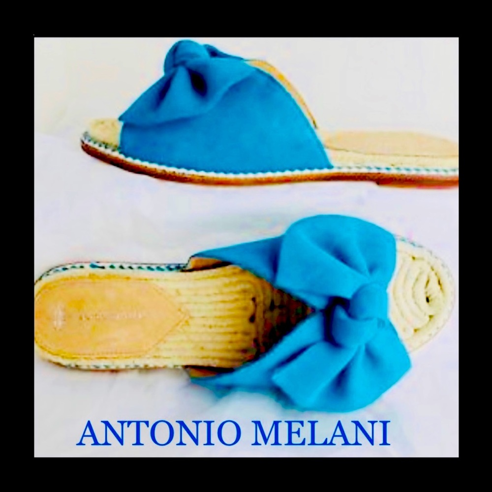 ANTONIO MELANI - TEAL BOW FLATS